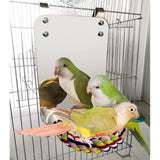 Maxbell Bird Mirror with Perch Parrot Stand Toy for Small Parakeet Conure Lovebirds