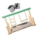 Maxbell Parrot Wood Stand Activity Center Ladder w/Cup Frosted Stand with 5cm Cups