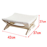 Maxbell Wooden Indoor Winter Warm Cat Bed Foldable Cat Hammock Pet Supplies White