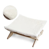 Maxbell Wooden Indoor Winter Warm Cat Bed Foldable Cat Hammock Pet Supplies White