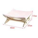 Maxbell Wooden Indoor Winter Warm Cat Bed Foldable Cat Hammock Pet Supplies Pink