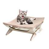 Maxbell Wooden Indoor Winter Warm Cat Bed Foldable Cat Hammock Pet Supplies Coffee