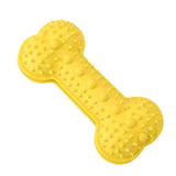 Maxbell Rubber Bone Shape Dog Chew Toys Food Leaking Toy Pet Training Supply Yellow