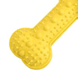 Maxbell Rubber Bone Shape Dog Chew Toys Food Leaking Toy Pet Training Supply Yellow