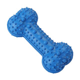 Maxbell Rubber Bone Shape Dog Chew Toys Food Leaking Toy Pet Training Supply Blue