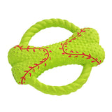 Maxbell 1 Pc Bone Shape Chew Toy Dog Puppy Interative Tug Toy Molar Training Green