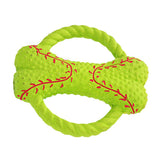 Maxbell 1 Pc Bone Shape Chew Toy Dog Puppy Interative Tug Toy Molar Training Green