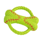 Maxbell 1 Pc Bone Shape Chew Toy Dog Puppy Interative Tug Toy Molar Training Green