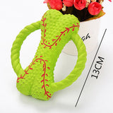 Maxbell 1 Pc Bone Shape Chew Toy Dog Puppy Interative Tug Toy Molar Training Green