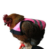 Maxbell Pet Reflective Vest Chicken Poultry Hen Saddle For Poultry Chicken Rose Red