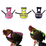 Maxbell Pet Reflective Vest Chicken Poultry Hen Saddle For Poultry Chicken Rose Red