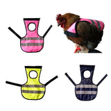 Maxbell Pet Reflective Vest Chicken Poultry Hen Saddle For Poultry Chicken Rose Red