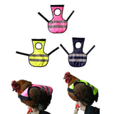 Maxbell Pet Reflective Vest Chicken Poultry Hen Saddle For Poultry Chicken Rose Red