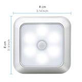 Maxbell LED Infrared Night Motion Sensor Light Closet Stair Cabinet Lamp Clear White