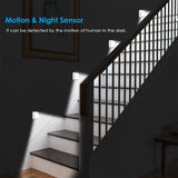 Maxbell LED Infrared Night Motion Sensor Light Closet Stair Cabinet Lamp Clear White