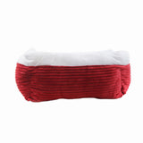 Maxbell Winter Soft Warm Plush Square Nest Bed for Small Medium Dogs Cat Red