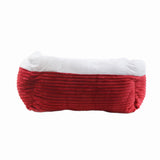 Maxbell Winter Soft Warm Plush Square Nest Bed for Small Medium Dogs Cat Red