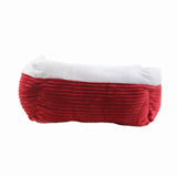 Maxbell Winter Soft Warm Plush Square Nest Bed for Small Medium Dogs Cat Red