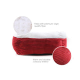 Maxbell Winter Soft Warm Plush Square Nest Bed for Small Medium Dogs Cat Red