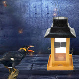 Maxbell Solar Powered Automatic Bird Feeder Cage Hanging Food Container for Parrot