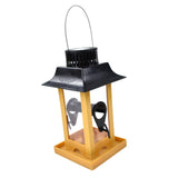 Maxbell Solar Powered Automatic Bird Feeder Cage Hanging Food Container for Parrot