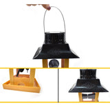 Maxbell Solar Powered Automatic Bird Feeder Cage Hanging Food Container for Parrot