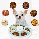 Maxbell Automatic Timed Pet Feeder Food Dispenser 6-Meal for Cat Dogs Green+White