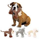 Maxbell Cute Animals Shape Pet Chew Toy Durable Plush Toys For Dog Cat Brown Monkey