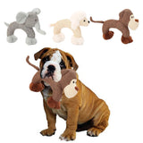 Maxbell Cute Animals Shape Pet Chew Toy Durable Plush Toys For Dog Cat Brown Monkey