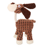 Maxbell Dog Chew Toy Interative Tug Toy for Aggressive Chewer Training Playing Brown