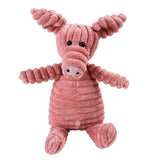 Maxbell Animal Shape Corduroy Pet Toy Dog Puppy Chewing Biting Toy Pig