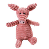 Maxbell Animal Shape Corduroy Pet Toy Dog Puppy Chewing Biting Toy Pig