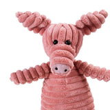 Maxbell Animal Shape Corduroy Pet Toy Dog Puppy Chewing Biting Toy Pig