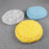 Maxbell Small Dog Sleeping Bed Pet Round Cozy Comfortable Bed Nest Yellow Grid-L