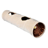 Maxbell Cat Tunnel Crinkle Tent with Ball Collapsible Interactive Pet Hiding Toy 50"