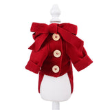 Maxbell Small Dog Winter Warm Clothes Clothing New Year Outfit Apparels Red-M