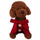 Maxbell Small Dog Winter Warm Clothes Clothing New Year Outfit Apparels Red-M