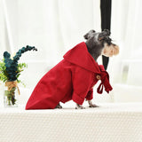Maxbell Small Dog Winter Warm Clothes Clothing New Year Outfit Apparels Red-M