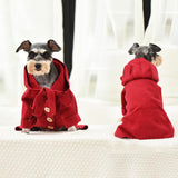 Maxbell Small Dog Winter Warm Clothes Clothing New Year Outfit Apparels Red-M