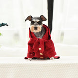 Maxbell Small Dog Winter Warm Clothes Clothing New Year Outfit Apparels Red-M