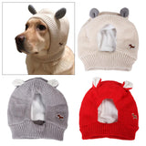 Maxbell Dog Hat Winter Warm Dog Headwear for Small Medium Dogs Beige