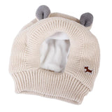 Maxbell Dog Hat Winter Warm Dog Headwear for Small Medium Dogs Beige