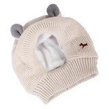 Maxbell Dog Hat Winter Warm Dog Headwear for Small Medium Dogs Beige