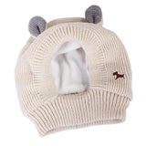 Maxbell Dog Hat Winter Warm Dog Headwear for Small Medium Dogs Beige