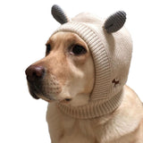 Maxbell Dog Hat Winter Warm Dog Headwear for Small Medium Dogs Beige