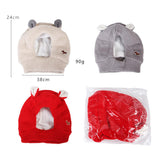 Maxbell Dog Hat Winter Warm Dog Headwear for Small Medium Dogs Beige