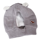 Maxbell Dog Hat Winter Warm Dog Headwear for Small Medium Dogs Grey