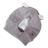 Maxbell Dog Hat Winter Warm Dog Headwear for Small Medium Dogs Grey