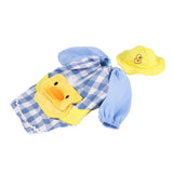 Maxbell Pet Dog Clothes Overall Yellow, Duck+Blue Grid/ Cotton Linen 3 Sizes S