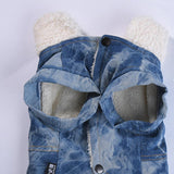 Maxbell Cute Small Dog Warm Coat Puppy Clothing New Year Outfit Apparels Blue-M